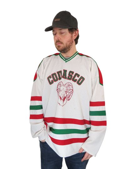 Vintage 70s 80s Sindys Sporting Goods Codasco Rams Hockey Jersey Mens