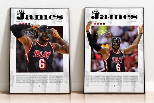 Lebron James Premium Matte Vertical Posters, Basketball  Wall Art, Sport Poster, Home Decor