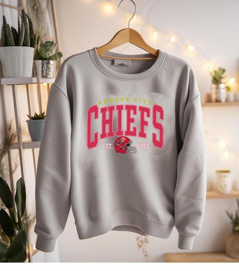 Vintage 90s Kansas City Chiefs Football Sweatshirt, football Kansas City Chiefs Shirt , gift for fan, game Day