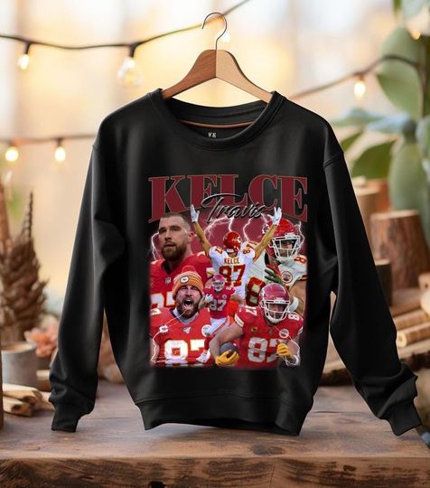 Vintage 90s Graphic Style Travis Kelce Sweatshirt, Travis Kelce Shirt, Kansas City Football Shirt, Vintage Sport Shirt Sweatshirt