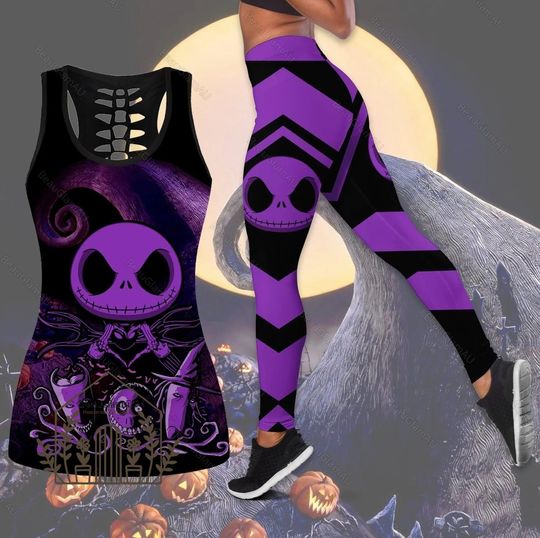 Halloween Disney Jack Skellington Tank Top, Nightmare Before Leggings