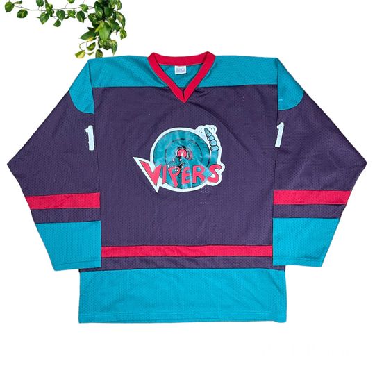 RARE Vintage 1990s Detroit Vipers Hockey #11 Jersey