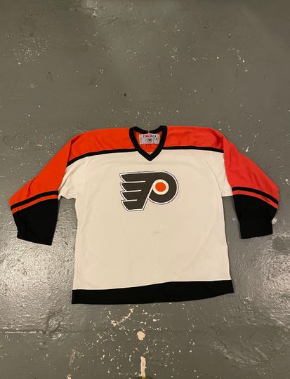 Size XL Vintage 90s Philadelphia Flyers NHL Hockey Jersey Mens Orange White
