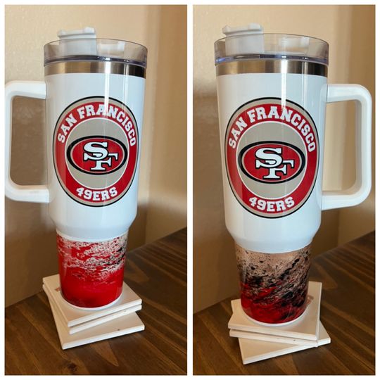 40 oz San Francisco 49ers tumbler, Niners 40 oz tumbler, football fan