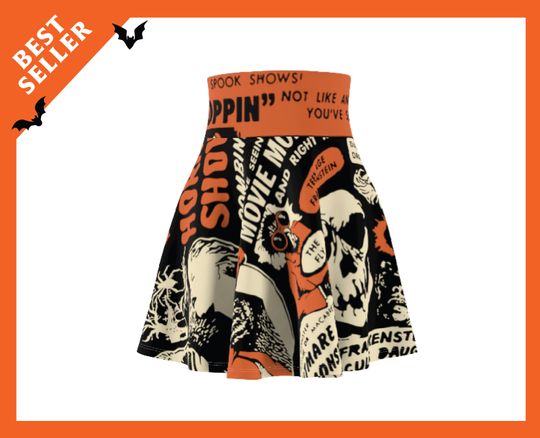 Retro Horror Women's Skater Skirt Unique Christmas Gift