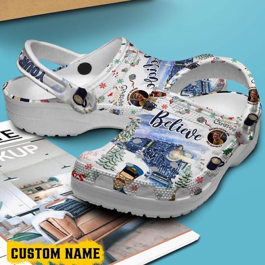 The Polar Express Christmas Movie Clogs, The Polar Express Clogs, The Polar Express Shoes, The Polar Express Sandals, Christmas Shoes