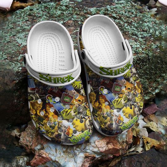 Shrek Clogs, Shrek Sandals, Shrek Summer Shoes, Scared Shrekless Clogs, Shrek Slut Men Shoes, Shrek Gift