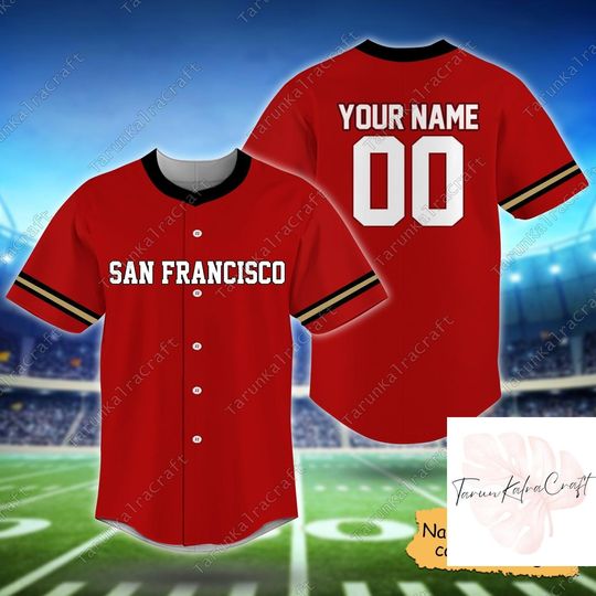 San Francisco Baseball Jersey, Personalized Jersey, San Francisco Football Jersey, Custom Shirts For Men Kids, San Francisco Shirt