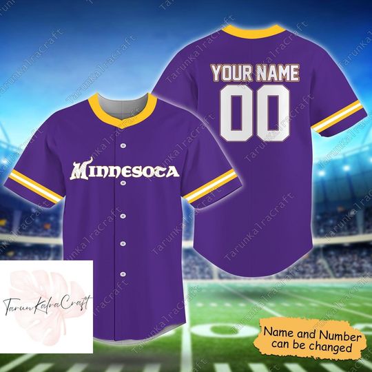Halloween Minnesota Baseball Jersey, Custom Number Baseball Team Jersey, Baseball Jersey For Adult Kids, Baseball Game Day Shirt