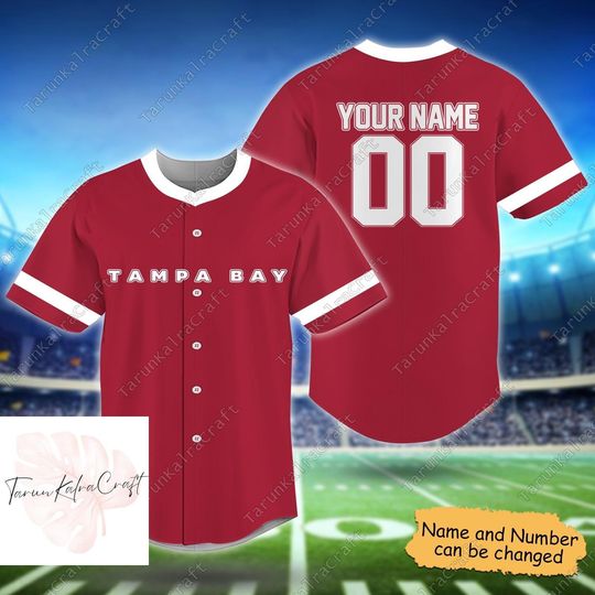 Halloween Tampa Bay Baseball Jersey, Custom Number Baseball Team Jersey, Baseball Gift For Fans, Game Day Shirt, Personalized Jersey