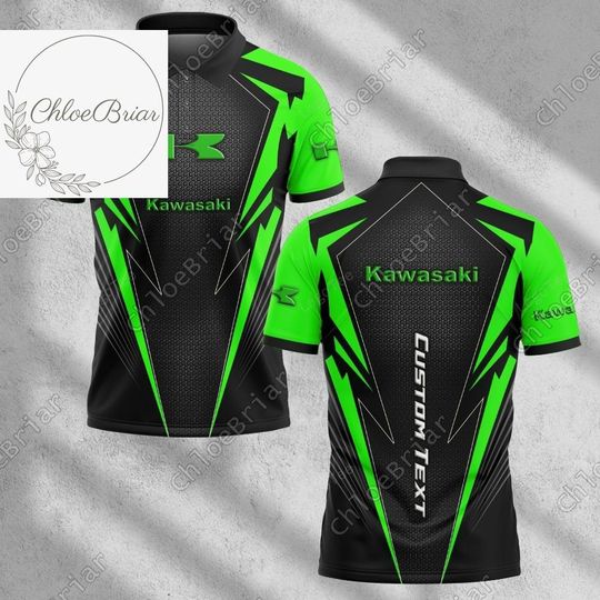 Halloween Kawasaki Polo Shirt, Golf Shirts For Men, Kawasaki Men Shirts, Kawasaki Racing Shirt, Personalized Polo, Dirt Bike Shirt