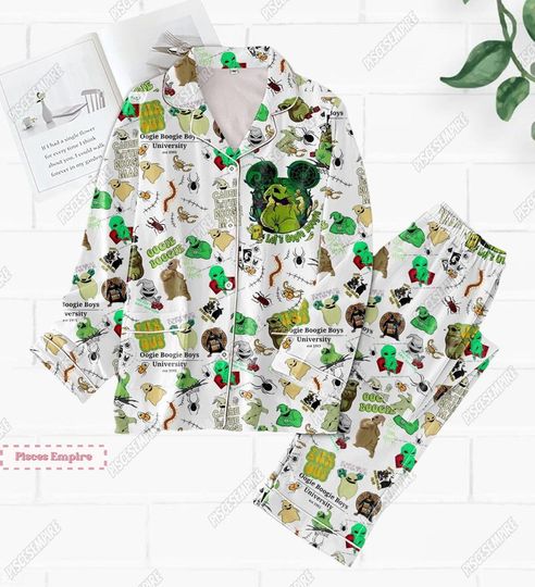 Halloween Oogie Boogie Pajamas, Oogie Boogie Man Shirt, Nightmare Christmas Pajamas, Horror Character Pajamas, Horror Movie Pajamas