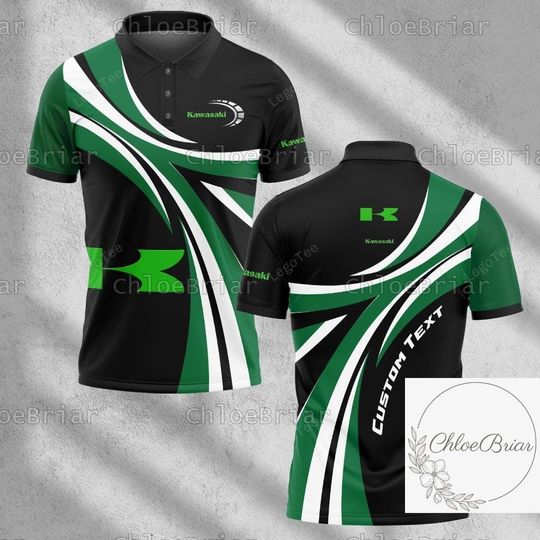 Halloween Kawasaki Polo Shirt, Motorcycle Racing Shirt, Motorcycle Polo Shirt, Custom Men Polo Shirt, Kawasaki Motor Shirt, Kawasaki Sh