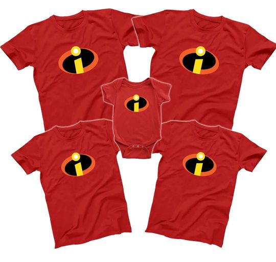 Incredibles Family Shirts Mr Incredible Mrs Incredible Shirt Disney Park Matching Family Shirts Men Women Kids Baby outfit Halloween Costume