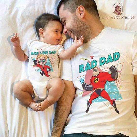 Bob Parr and Dash Parr Dad And Son Matching Shirt | Bob Parr Rad Dad Shirt | Rad Like Dad Shirt | Fathers Day Shirt | Incredibles Shirt