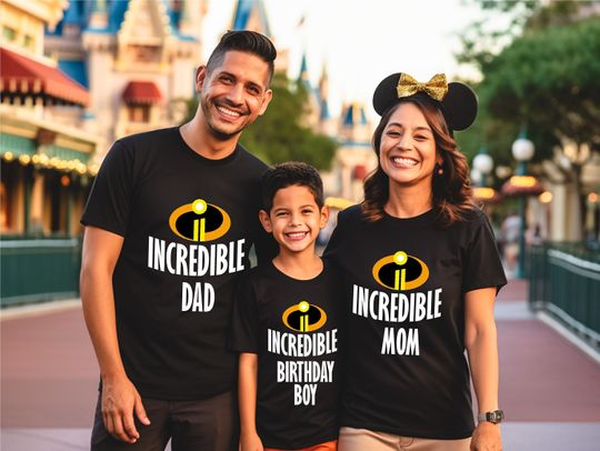 Custom Superheroes Family Group Shirt, Assembled Incredibles Shirt, Incredibles Custom Birthday Party Family Shirts, Disney Incredibles Tees