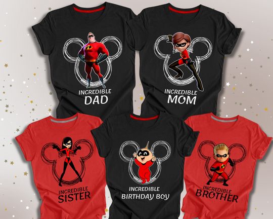Incredible Family Birthday Party T-shirt, Incredible Super Hero Family Shirt, Mickey Ears Incredible Birthday Boy Party Shirt