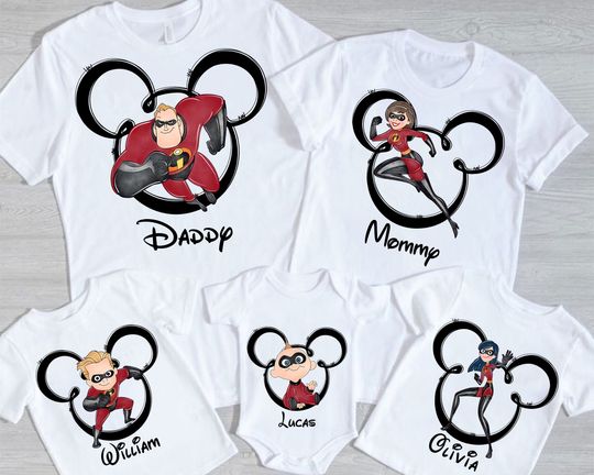 Personalized Family Matching Png Bundle, Superhero Family Png, Family Vacation Png, Family Shirt, Cartoon Characters, Making Memories Png