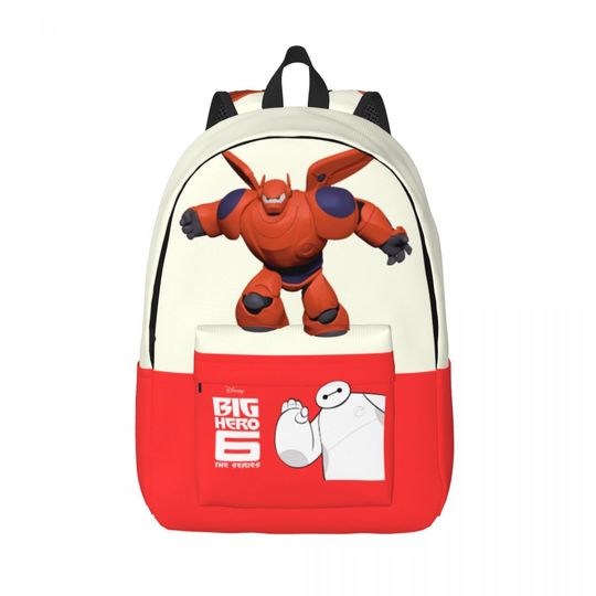 Rucksack BayMax Pose Large Capacity Disney Big Hero Students Birthday Gift Fashionable Daypack Weekend Picnic