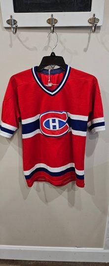 Extremely rare vintage ccm Montreal Canadiens short sleeve jersey