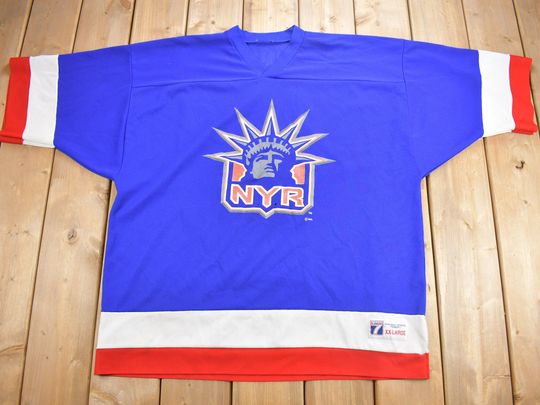 Vintage 1990s New York Rangers NHL Logo 7 Hockey Jersey / Sportswear