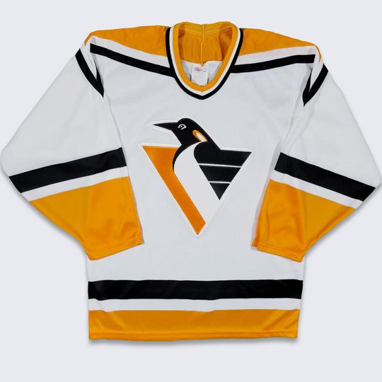 Pittsburgh Penguins Vintage 80s CCM Hockey Jersey - Made in USA - NHL White