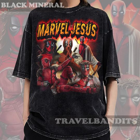 Limited Deadpool Marvel Jesus Comfort Colors Shirt, Wolverine Deadpool Movie Tee, Superhero Best Friends Shirt, Men's and Women's