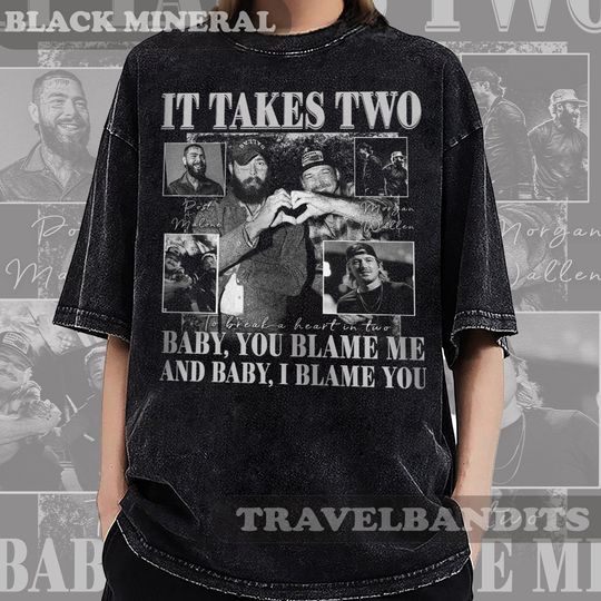 Wallen Western Post Malone Shirt, It takes two Comfort Colors Shirt, I had some help Shirt, Wallen Malone Shirt, Post Malone Country Shirt