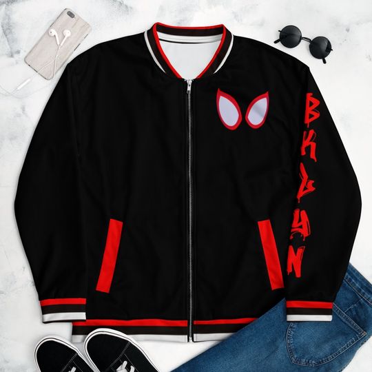 Miles Morales Across the Spiderverse Unisex Bomber Jacket