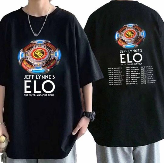 Jeff Lynne's ELO Over and Out FINAL Tour 2024 Shirt, Jeff Lynne's Elo 2024 Concert Tee, Jeff Lynne's ELO Fan Gift, Rock Band Music Tour