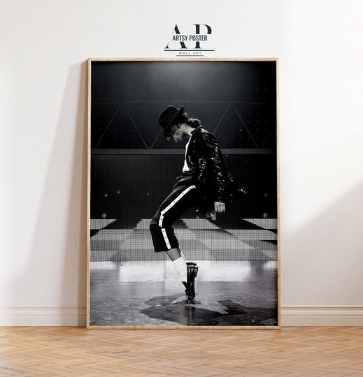 Michael Jackson Vintage Poster, Iconic Pop Music Legend Wall Art, Unique Gift for MJ Fans, Home Decor, Music Memorabilia