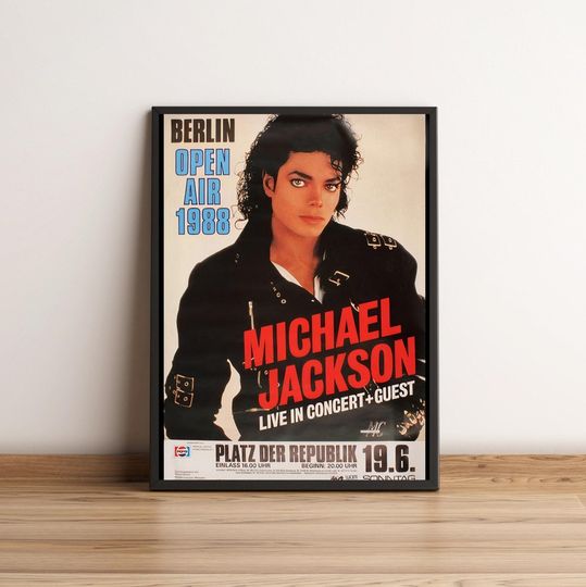 Michael Jackson Poster, Michael Jackson Tour Poster, Retro Vintage Poster, Michal Jackson Wall Art, Art Print, Music Wall Hangings, Fan Gift