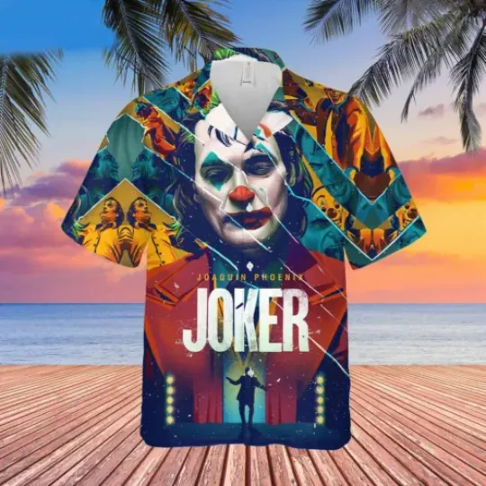 Halloween Joker Style All Over Print 3D Hawaiian Shirt For Unisex