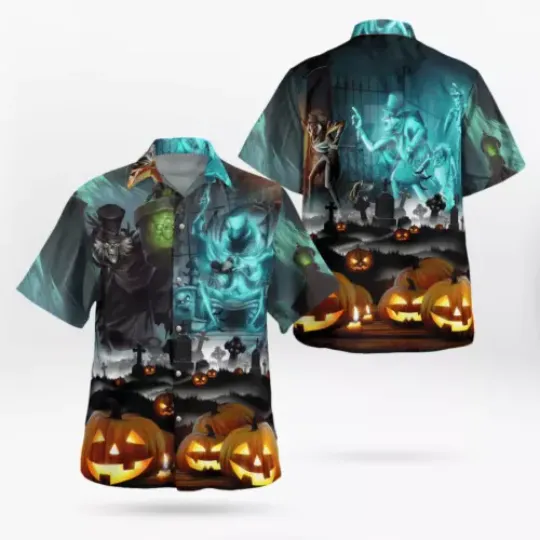 Happy halloween - Haunted mansion 3D hawaiian shirt