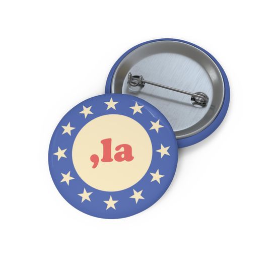 COMMA LA Stars Pin | Madam Kamala for President | 2024 Election Democratic Button