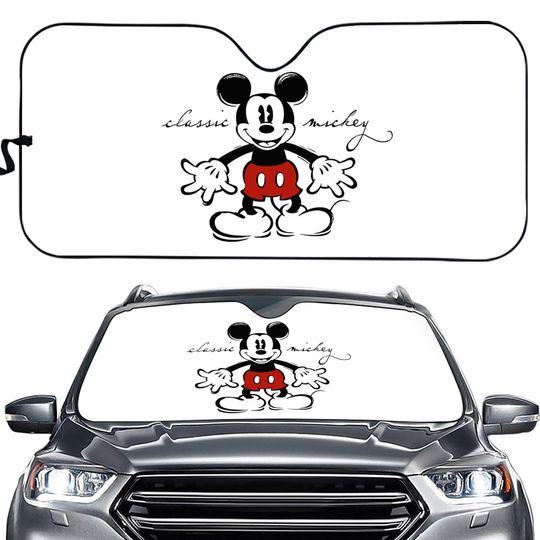 Mickey Mouse Disney Car Accessory #1 Folding Front Sunshade Windshield Sunshield