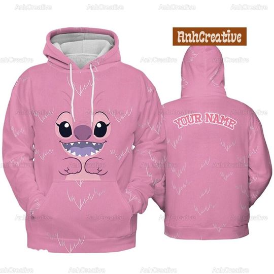 Personalized Disney Angel Hoodie, Angel Gifts, Magic Kingdom Shirt, Stitch Angel Hoodie, Custom Disney Gift, Disney Trip Shirt