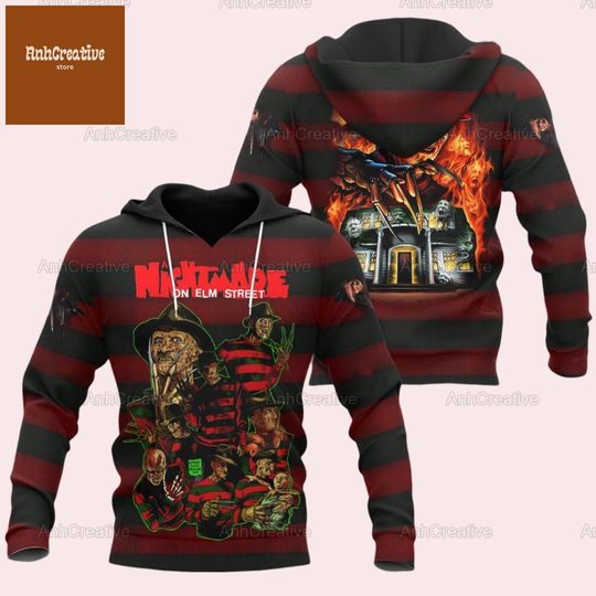 Halloween Freddy Krueger T-Shirt, Freddy Krueger Hoodie, Horror Movie Shirt, Nightmare On Elm Street Shirt
