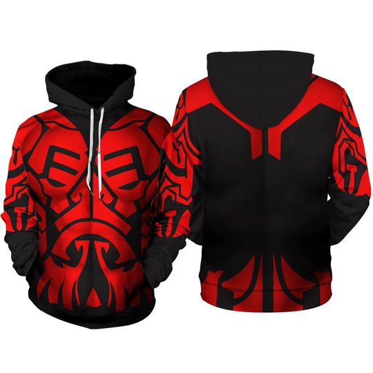 Darth Maul Suit Full Over Print 3D Hoodie, Darth Vader Darth Maul Halloween Cosplay Shirts, Starwars Galaxy Edge Sweatshirts Hoodie