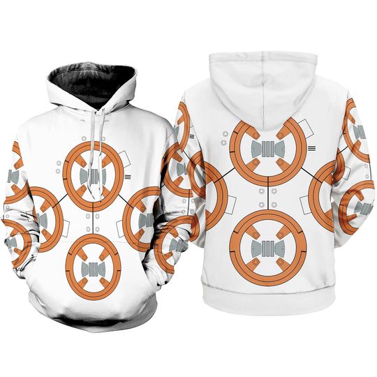 BB-8 Suit Full Over Print 3D Hoodie, Darth Vader BB8 Halloween Cosplay Shirt, Starwars Galaxy Edge Sweatshirt Hoodie, Custom Halloween Oufit