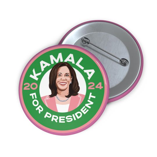 Kamala for President AKA 2024 Pin, Kamala Harris, Kamala Pin, Kamala Harris Pin