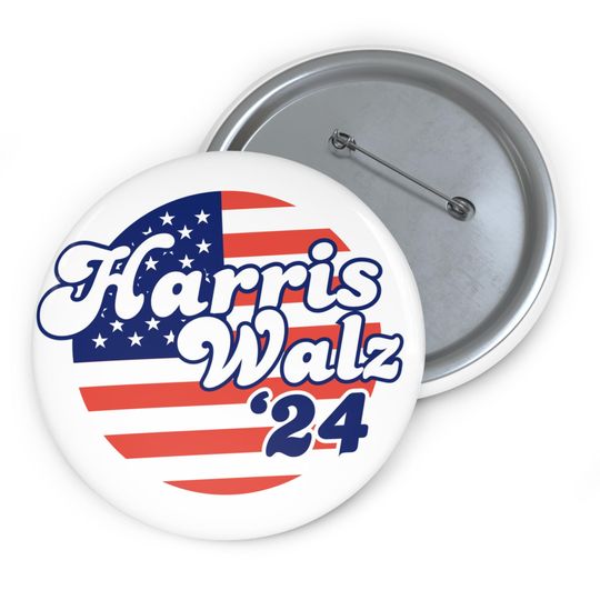 Kamala Harris Tim Walz Pin Button Harris Walz Pin Button Kamala Campaign