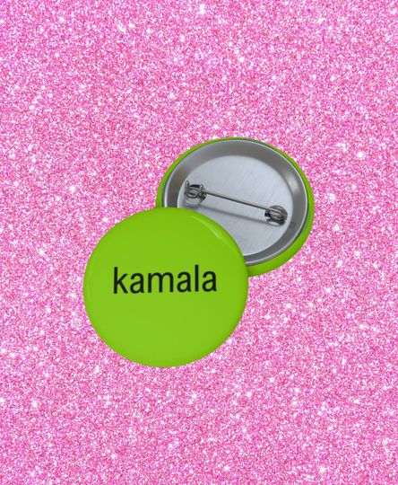 Kamala Brat Pin Button | Brat Summer Kamala Harris Election 2024 Pin