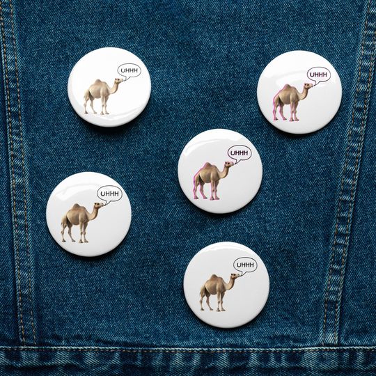 Camel-Uhh Political Humor Pin Buttons Set | Kamala Harris 2024 | Set of 5