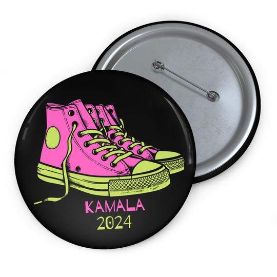 Kamala Harris 2024,  Pin Buttons, Kamala's Running Shoes