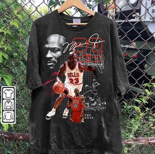 Vintage 90s Graphic Style Michael Jordan TShirt - Michael Jordan - Retro American Basketball Tee For Man and Woman Unisex T-Shirt