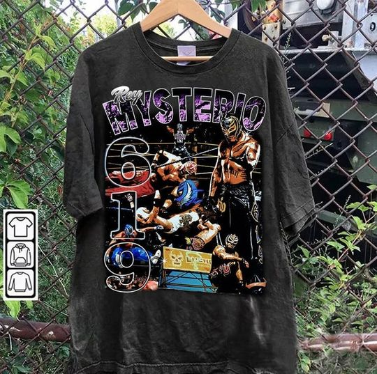 Vintage 90s Graphic Style Rey Mysterio Shirt - Rey Mysterio T-Shirt - American Professional Wrestler Tee For Man and Woman Unisex T-Shirt