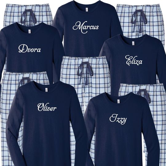 Personalized Family Matching Hanukkah Pajamas, Merry Christmas Matching Family Pajamas, Christmas Gift, Family Matching Sleepwear