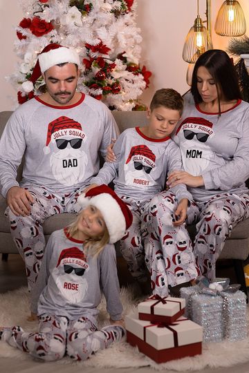 Family Christmas Outfit Christmas Sleepwear Personalized Xmas Pyjamas Red Children Pajamas Christmas Soft Christmas Pajamas 2024