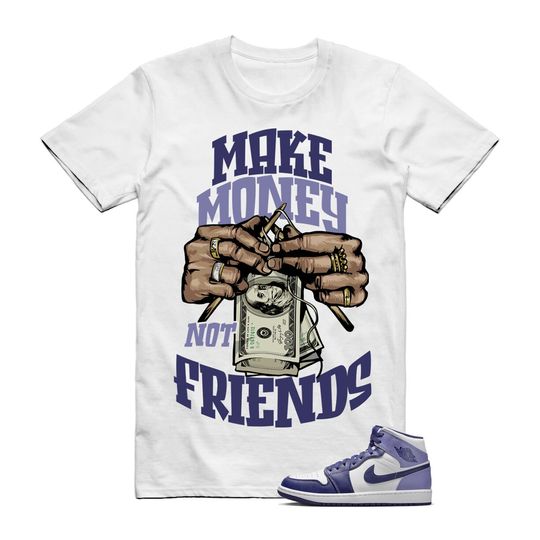 Sky J Purple Blueberry Air Mid Light White T Shirt Match MM